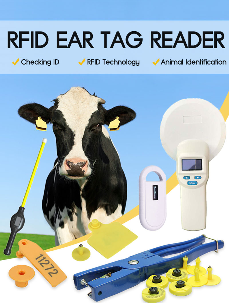 134,2Khz lågfrekvent RFID-etikettläsare för djur