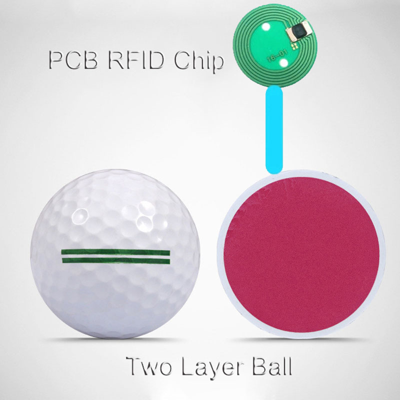 Hot rea 2 lager boll RFID Uhf golfboll med chip Alien H3 för spårning och hantering
