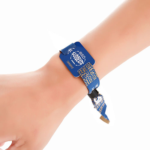 RFID Armband Polyester Radio Frequency Dispos Induction Identification Wristband Polyester Smart Jacquard Armband 2