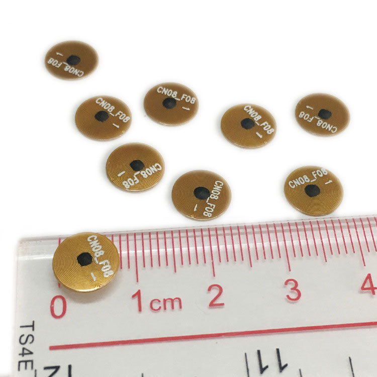 Flexibel FPC elektronisk smycke etikett diameter 8MM anti-förfalskning etikett förpackningschip tillval NFC anti-metall etikett 3